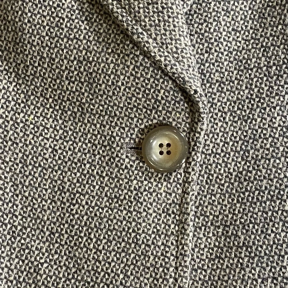 Grey Pattern V-Neck Single Breasted Lined Women's… - image 4